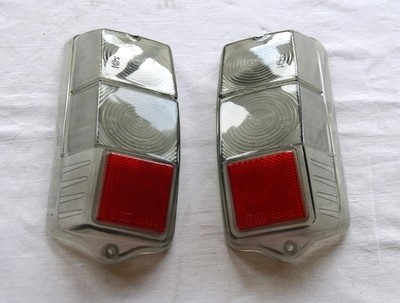 Pair of tail light caps (smoke) Fiat 500 F/L/R