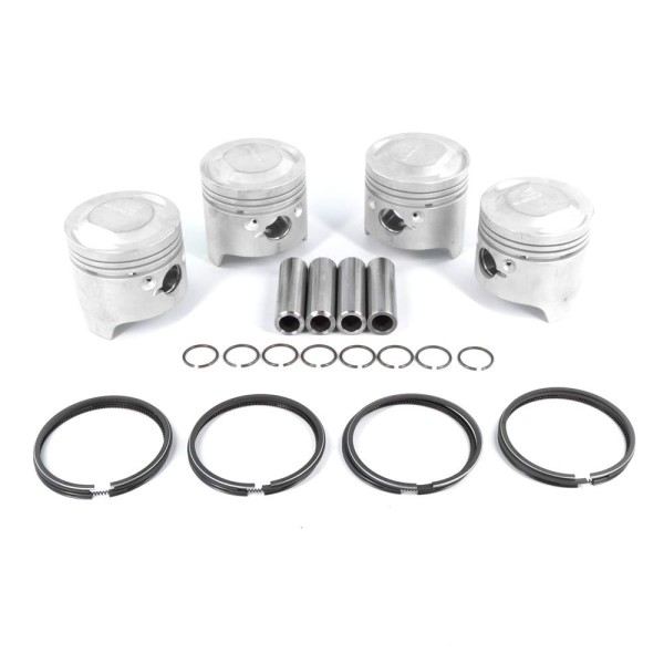 Piston set with piston ring set 80mm +0,8 with 4,5mm dome 1400-1600 Fiat 124 Spider