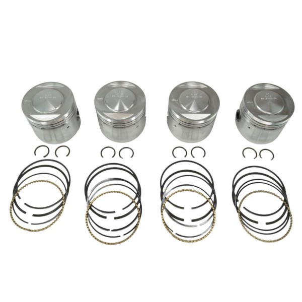 Piston set with piston ring set 84mm (+0.4) with 1.9 mm dome Fiat 124 Spider 1800-2000, 124 Coupé 1800