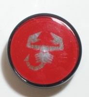 Wheel hub cap ABARTH (red)
