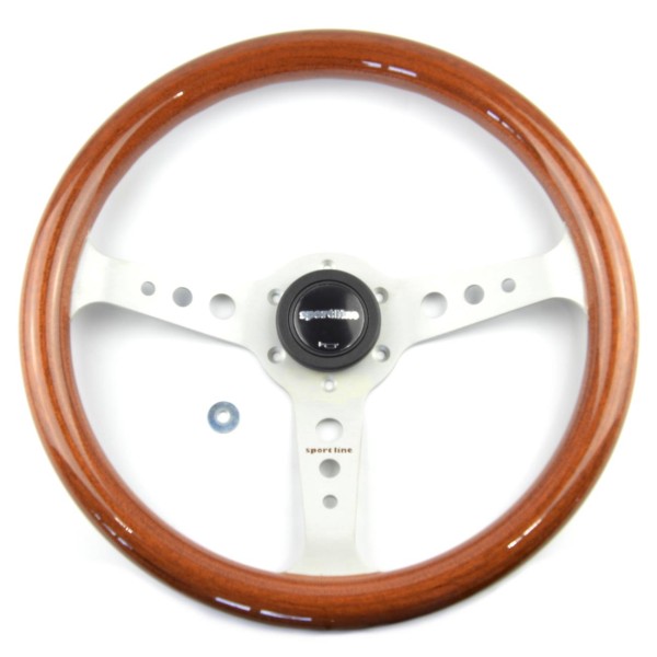Wooden steering wheel mahogany 2000 (unique piece!) Fiat 124 Spider