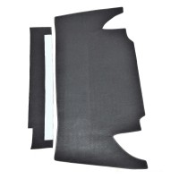 Trunk carpet Fiat 124 Spider (66-74) black needle felt - (WITHOUT battery cutout in the middle) Trunk carpet Fiat 124 Spider (66-74) black needle felt - (WITHOUT battery cutout in the middle)