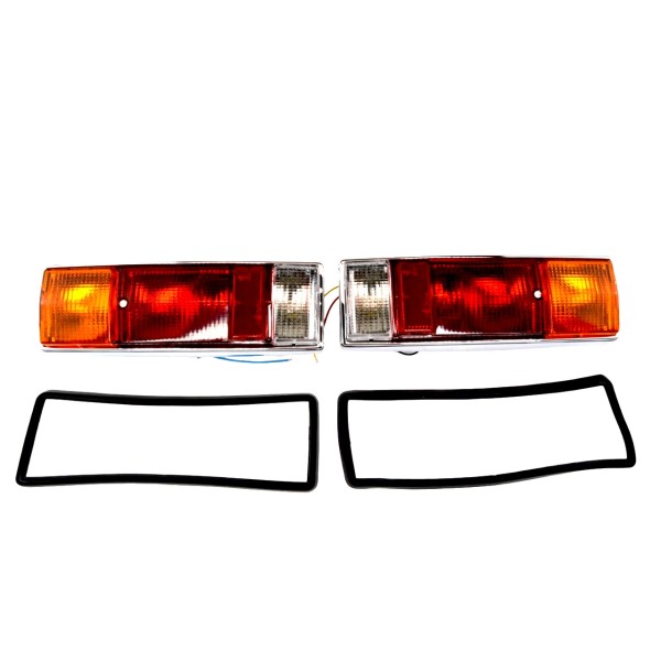 Juego de luces traseras Fiat 124 Spider BS-CS (hasta 78) (incl. juntas)