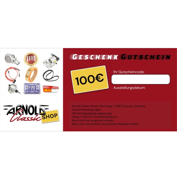 100€ gift voucher to print out yourself