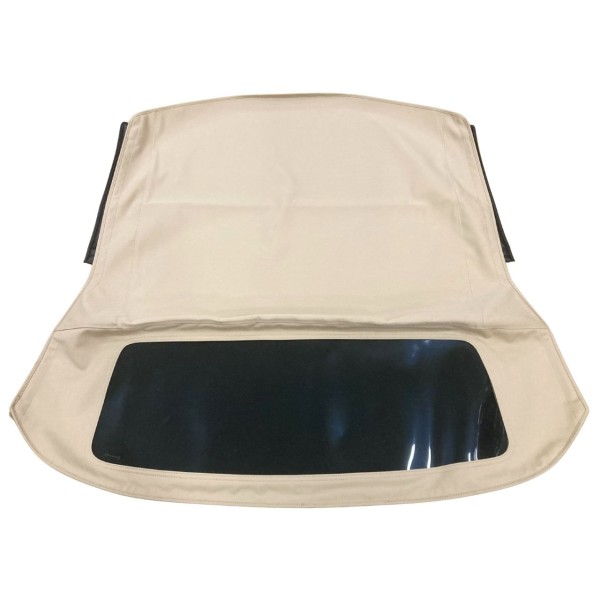 Stoffverdeck Fiat 124 Spider (79-85) beige/schwarz (grüne Scheibe)