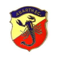 Abarth Emblem, 2 screws enamelled, 51mm high Fiat 124 Spider Abarth Emblem, 2 screws enamelled, 51mm high Fiat 124 Spider