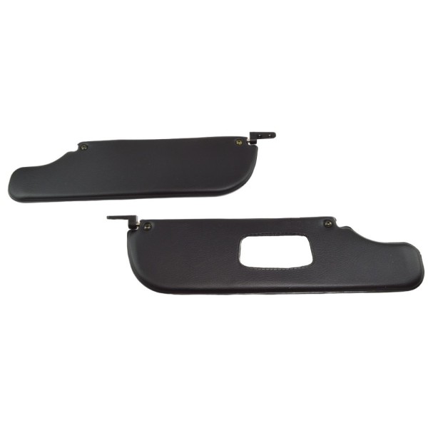 Sun visor set Fiat 124 Spider 2000 (79-82) black Premium incl. holder