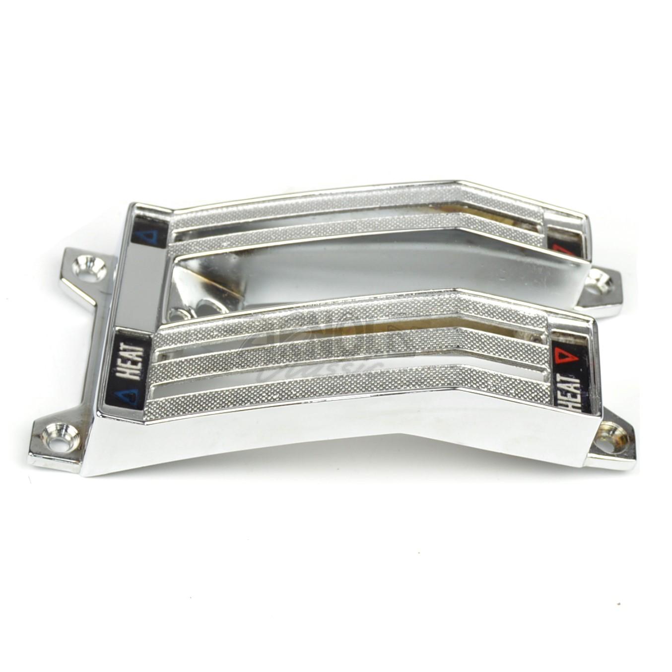 Heating slide Fiat 124 Spider, 124 Coupé Chrome-plated metal slide for  heating lever