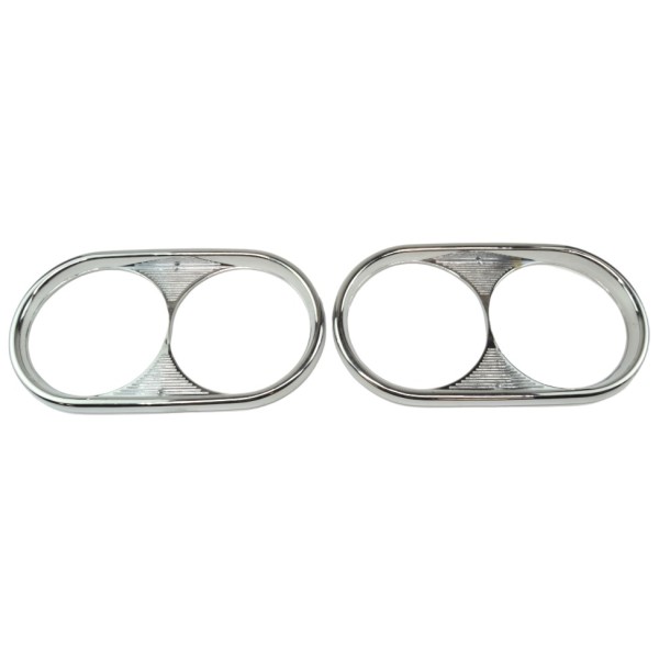 Headlight trim rings set (plastic) Fiat 1300, 1500, 850 T