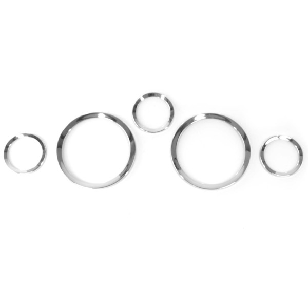 Instrument rings chrome set (5 pieces) for flanging Fiat 124 Spider