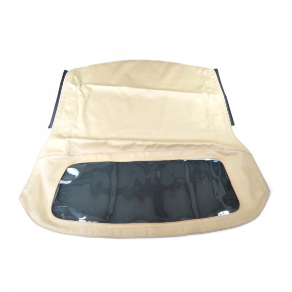 Fabric soft top 79-85 light beige/black Fiat 124 Spider (green tinted window) SPECIAL COLOUR Sonnenland