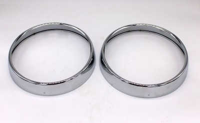 Scheinwerferzierringe (Paar) Aluminium Fiat 850 Sport Spider, 600 T