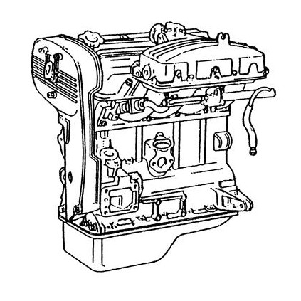 CSA complete engine incl. Cylinder head without attachments