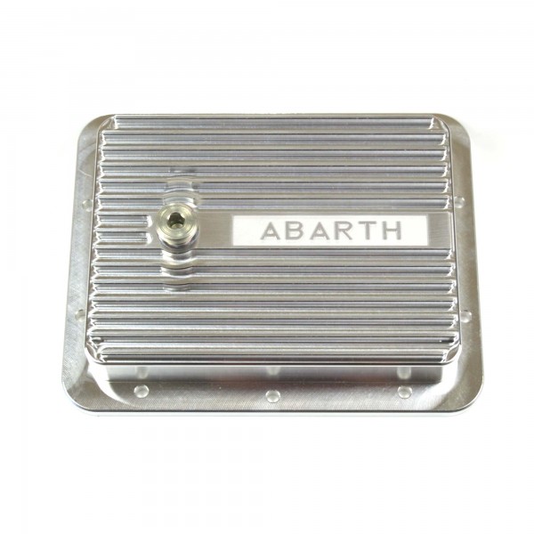 Transmission oil pan aluminium with Abarth logo Fiat 124 Spider / Coupe