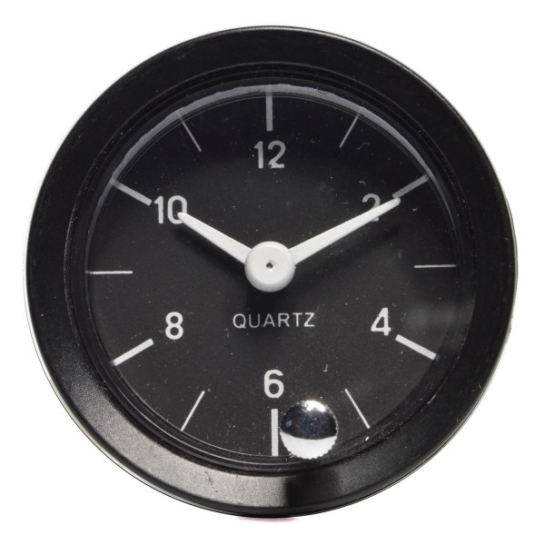 Clock analogue, black ring, two hands 70-82, Fiat 124 Spider - Time clock