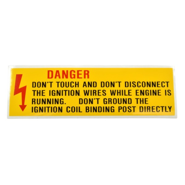 Sticker 'DANGER' (ignition)