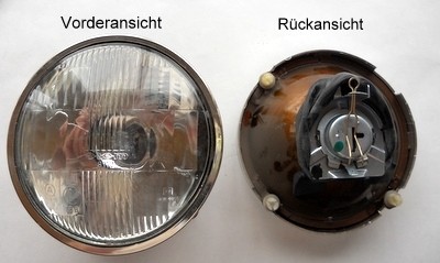 Headlight insert inside H1 Fiat 128 3P - Fiat 131 - Fiat 132