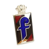 PININFARINA emblem side with crown plugged enamelled Fiat 124 Spider PININFARINA emblem side with crown plugged enamelled Fiat 124 Spider
