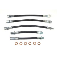 Set tubi freno Fiat 124 Spider fino a VIN 5506002, 124 Coupé, 124 Berlina - 5 tubi freno Set tubi freno Fiat 124 Spider fino a VIN 5506002, 124 Coupé, 124 Berlina - 5 tubi freno