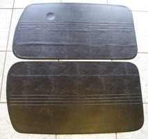Pair of door panels black Fiat 500 D - Fiat 500 Giardiniera