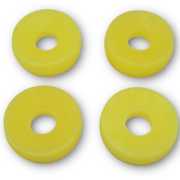 4x PU bushing YELLOW for shock absorber Fiat 124 Spider (front or rear)