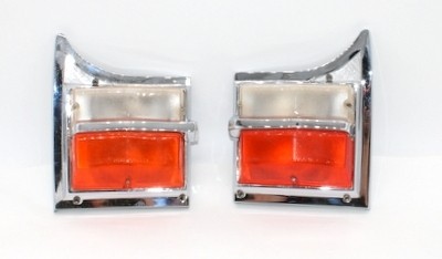 Pair of front indicator lights (orange) Fiat 2300