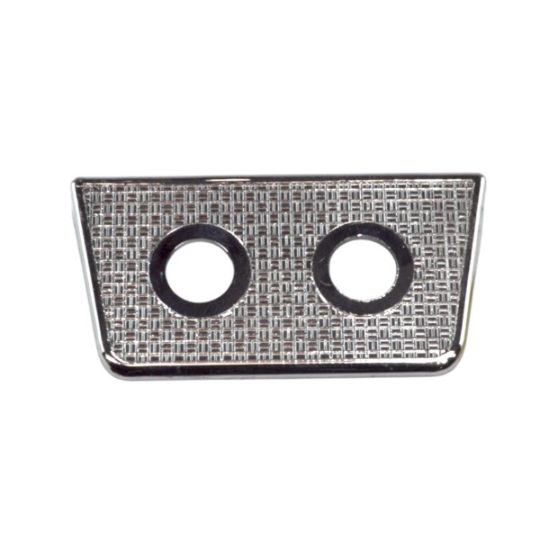 Cover for two switches/indicator lights universal chrome