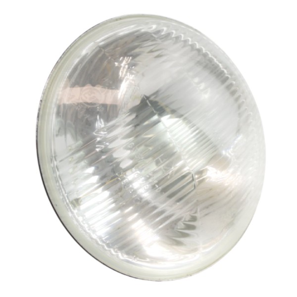 H-4 Scheinwerfer 7 Zoll ohne Standlicht, Ringbefestigung und gewölbter Streuscheibe Fiat 124 Spider