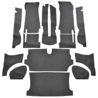 Juego de alfombras CSA Fiat 124 Spider (bucle negro/gris) Juego de alfombras CSA Fiat 124 Spider (bucle negro/gris)