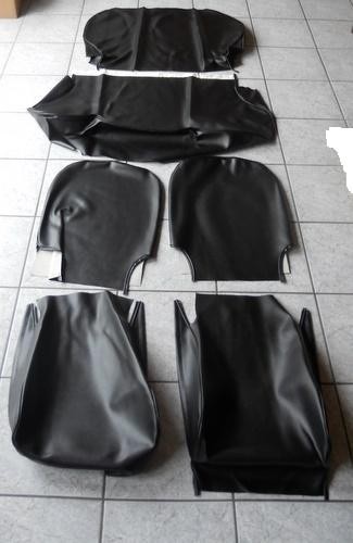 Set of seat covers (black) Fiat 500 Giardiniera