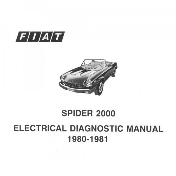 Diagnostic électrique Manuel 2000 i.e. (En anglais) Fiat 124 Spider