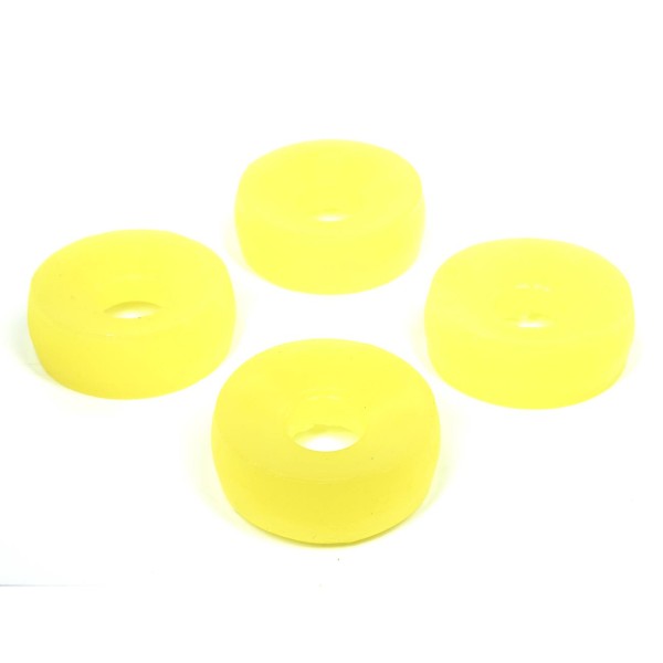 4x PU bushing YELLOW for shock absorber Fiat 124 Spider (front or rear)