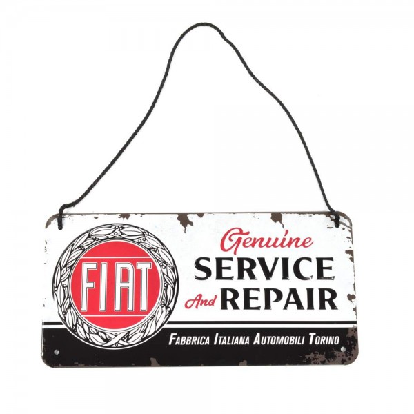 Hanging sign "Fiat - Service & Repair" 20 x 10 cm