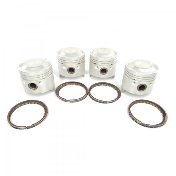 Piston set with piston ring set 14/1600 (80mm +0.6) with dome 2nd stage 5mm Fiat 124 Spider