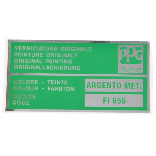 Sticker: colour 656 Argento Metallizzato