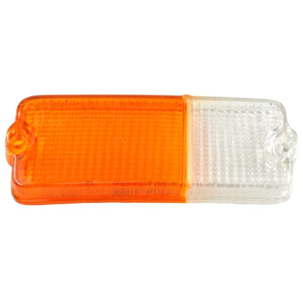 Tapa intermitente delantero derecho blanco/naranja hasta 77 Fiat 127