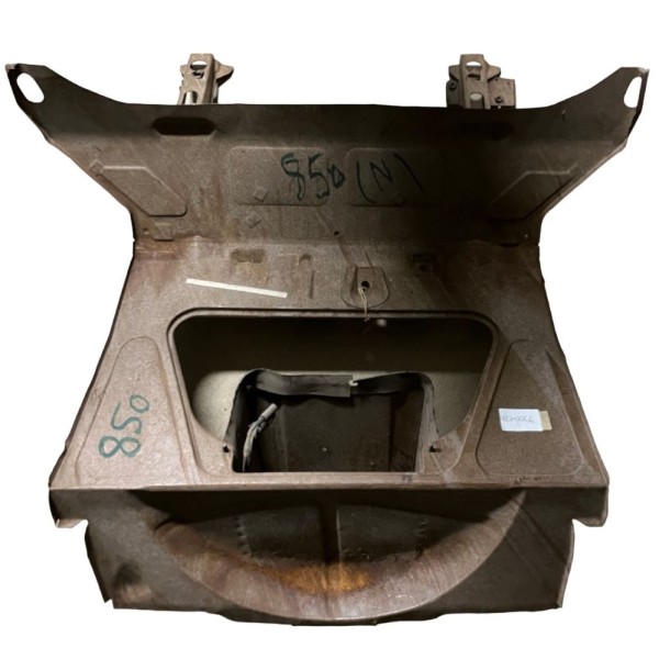 Spare wheel tray with standing wall to the windscreen original Fiat 850 N