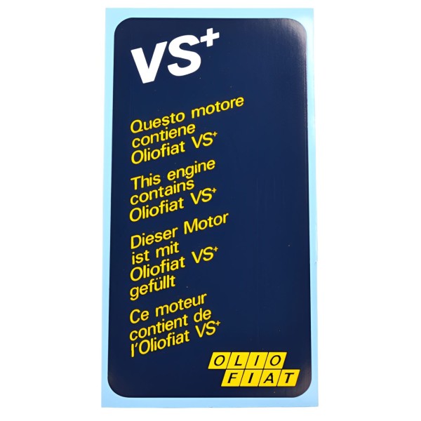 Sticker 'VS+ Olio FIAT'