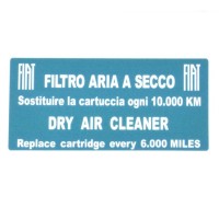 Sticker for air filter box 'FILTRO ARIA A SECCO Sticker for air filter box 'FILTRO ARIA A SECCO