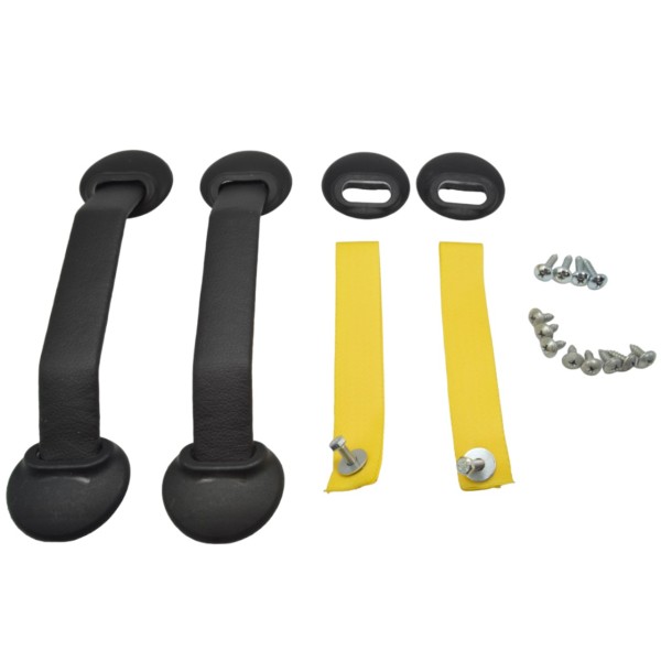 Door handle set (with yellow door opening loops) Porsche 964-993 Carrera RS