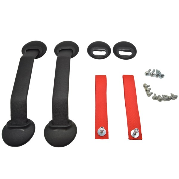 Door handle set (with red door opening loops) Porsche 964-993 Carrera RS