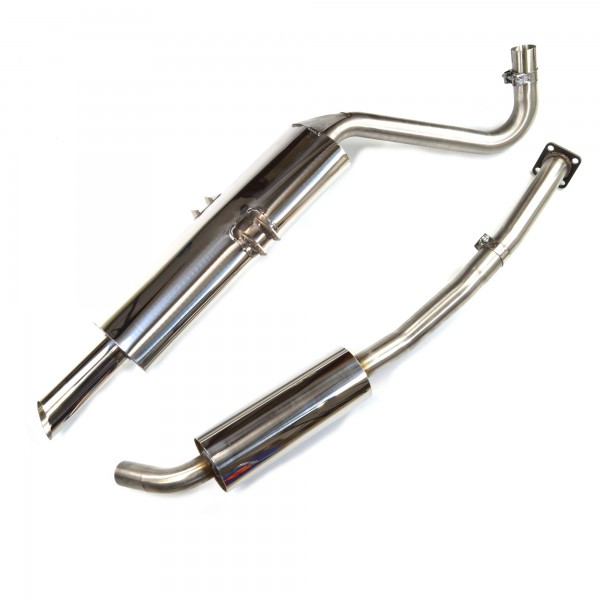 Stainless steel exhaust system 80-85 Fiat 124 Spider 3-piece 60mm tailpipe