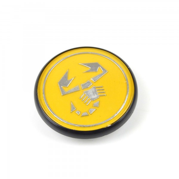 A cap Abarth yellow 55 / 42.5mm for CD 30 and other Fiat 124 Spider