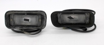 Pair of front indicator lights (clear) Fiat 124 Sport Coupé CC