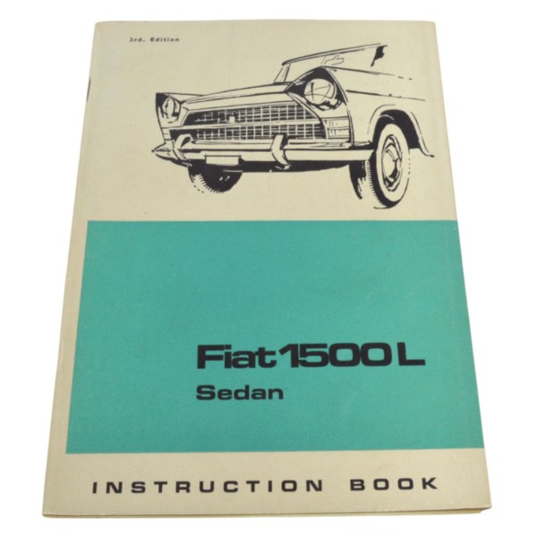 Operating instructions Fiat 1500 L Berlina English original
