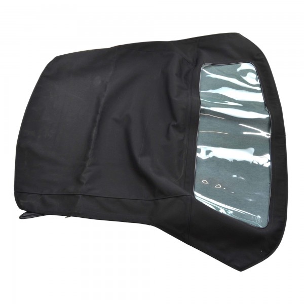 Fabric soft top 79-85 black/black Sonnenland Fiat 124 Spider (green tinted glass)