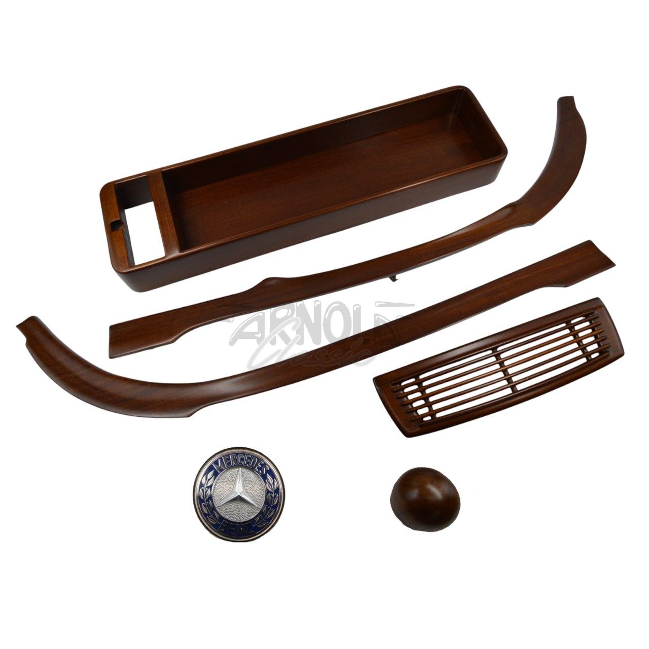 Juego De Molduras De Madera Nogal Satinado W113 Pagoda Para Mercedes – Calidad Superior, Artesanal