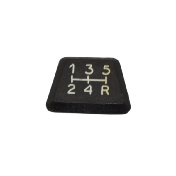 Plaque Gearshift diagram 5-speed gearbox Fiat 124 Spider, 124 Coupé