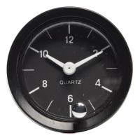 Horloge analogique Fiat 124 Spider (70-82), horloge à anneau noir, deux aiguilles Horloge analogique Fiat 124 Spider (70-82), horloge à anneau noir, deux aiguilles