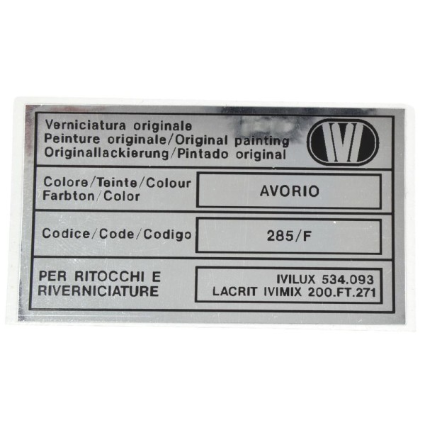 Autocollant : couleur 285 Avorio